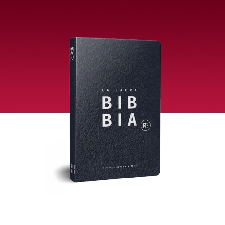 BIBBIA RIVEDUTA 2020 (R2) Grande  Pelle Blu  Titolo e Taglio Argento