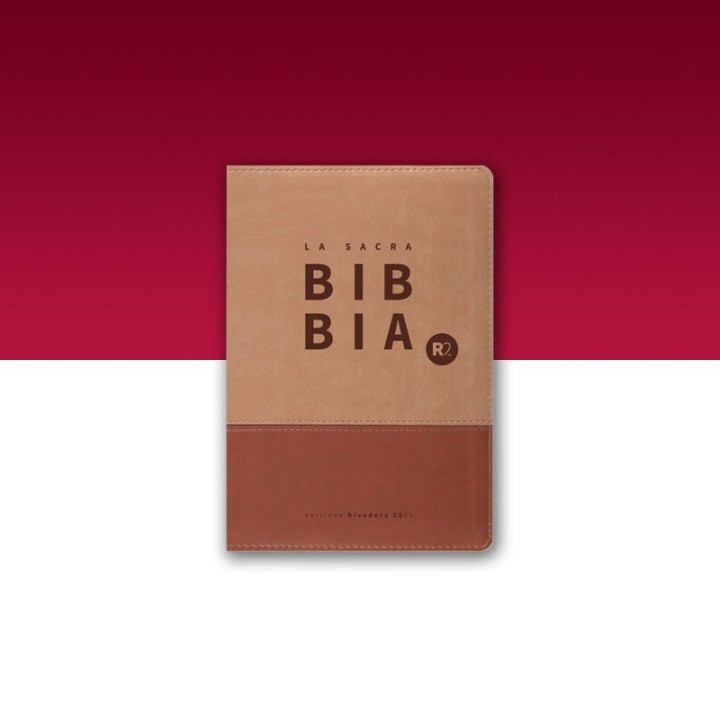 BIBBIA RIVEDUTA 2020 (R2) Grande  Similpelle Bicolore Marrone