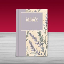 Bibbia Nuova Diodati 91/03 con copertina rigida illustrata con motivo floreale