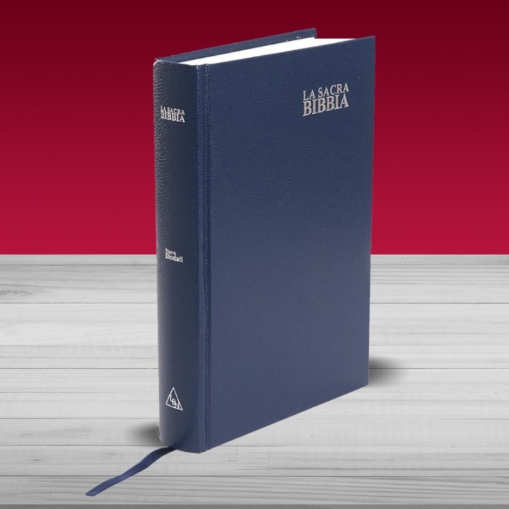 Bibbia Nuova Diodati a caratteri grandi (171.240) Blu  taglio bianco senza rubrica  Formato grande