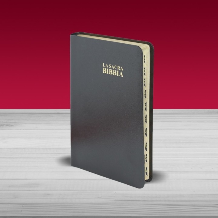 Bibbia Nuova Diodati - A03PNR - Formato medio Nera  rubrica e taglio oro