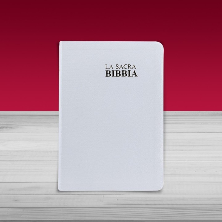 Bibbia Nuova Diodati - A03PBI - Formato medio Bianca  taglio oro con rubrica