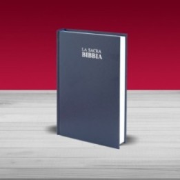 Bibbia Nuova Diodati - A03EB - Formato medio Copertina rigida colore blu  taglio bianco senza rubrica